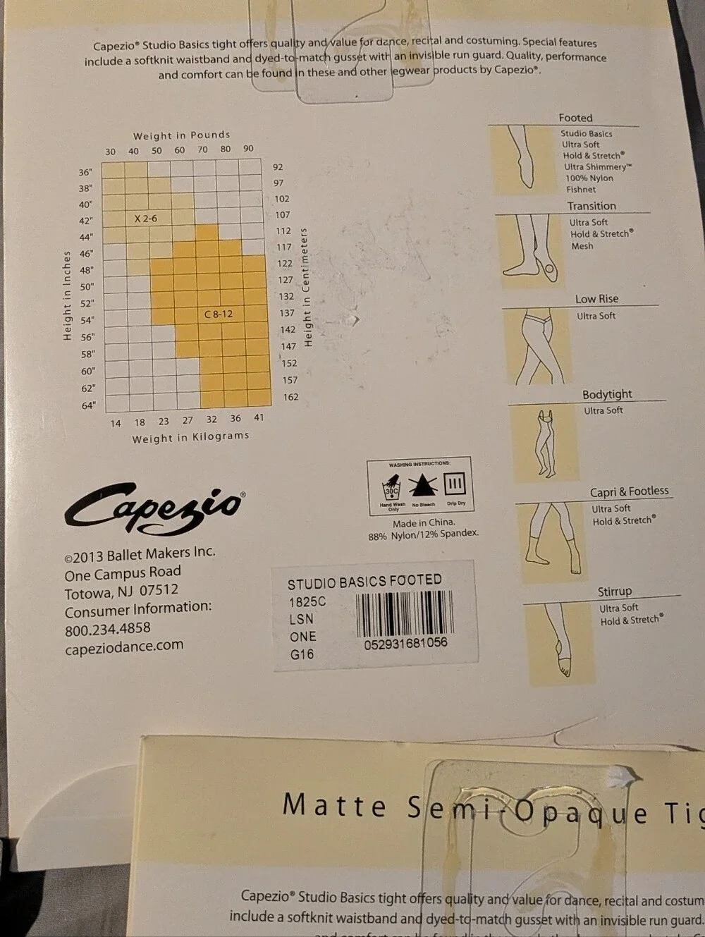 Capezio Studio Basics Footed Dance Tights Ballet Pink Light Suntan Lot of 5 Girl